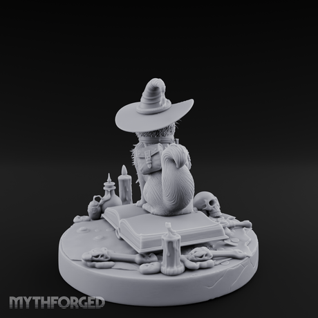 Dapper Wanderer Cat Sorcerer Miniature for Dungeons and Dragons, Pathfinder or other TTRPGs