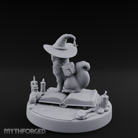 Dapper Wanderer Cat Sorcerer Miniature for Dungeons and Dragons, Pathfinder or other TTRPGs