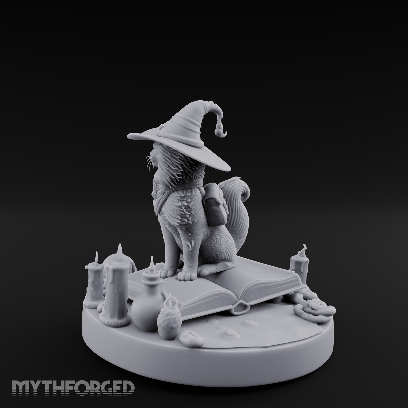 Dapper Wanderer Cat Sorcerer Miniature for Dungeons and Dragons, Pathfinder or other TTRPGs