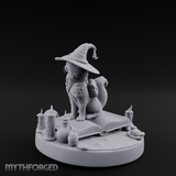 Dapper Wanderer Cat Sorcerer Miniature for Dungeons and Dragons, Pathfinder or other TTRPGs