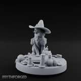 Dapper Wanderer Cat Sorcerer Miniature for Dungeons and Dragons, Pathfinder or other TTRPGs