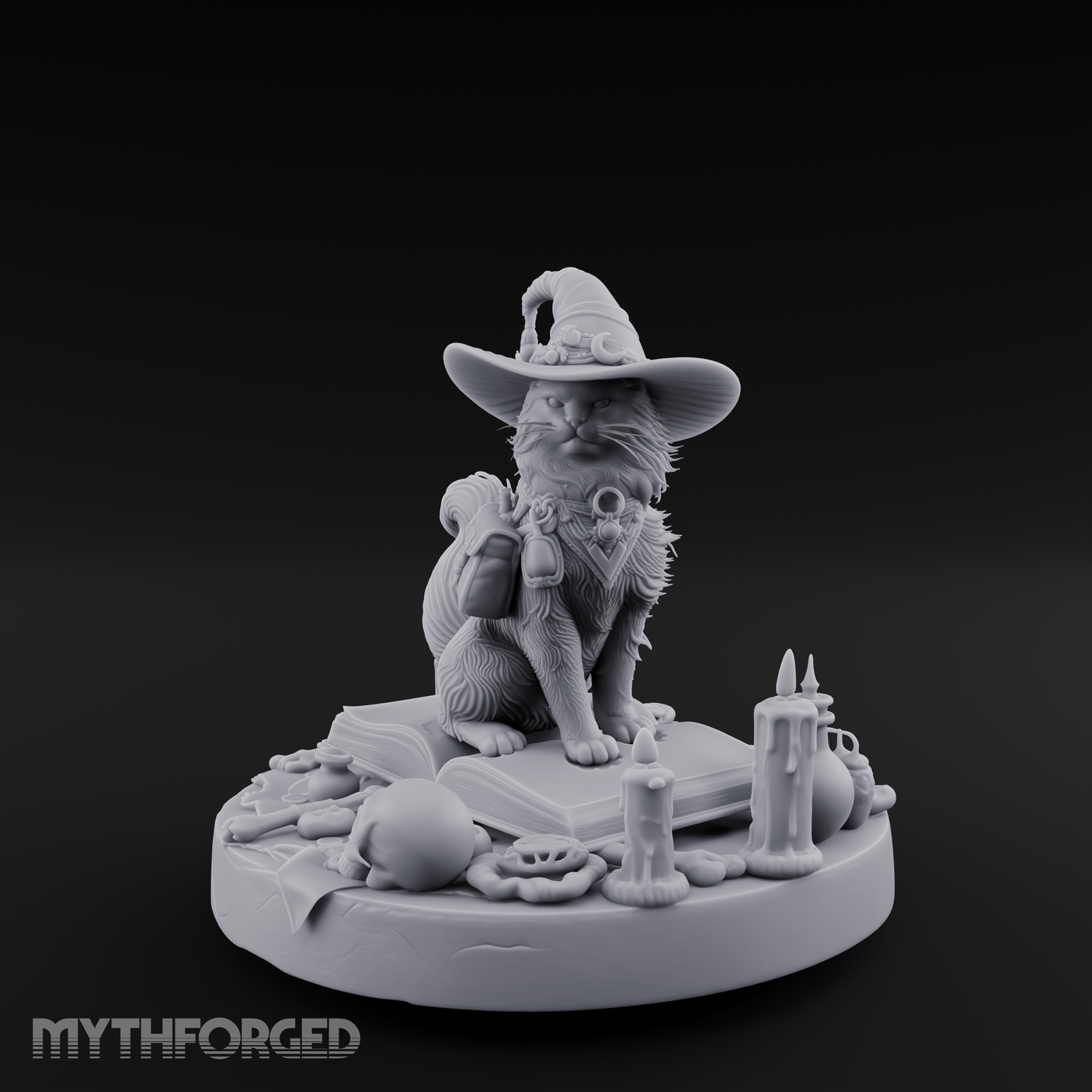 Dapper Wanderer Cat Sorcerer Miniature for Dungeons and Dragons, Pathfinder or other TTRPGs