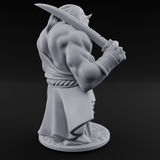 Grabby Handed Oni Samurai Miniature for Dungeons and Dragons, Pathfinder or other TTRPGs