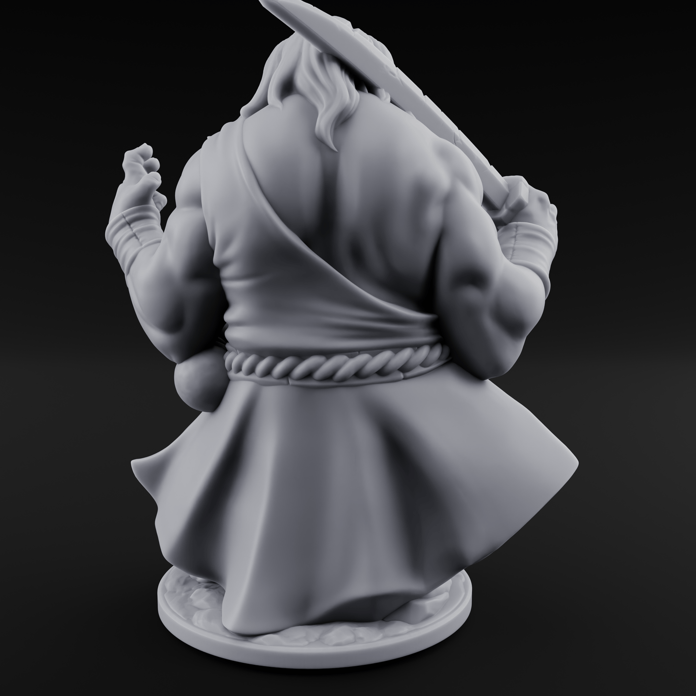 Grabby Handed Oni Samurai Miniature for Dungeons and Dragons, Pathfinder or other TTRPGs