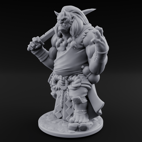 Grabby Handed Oni Samurai Miniature for Dungeons and Dragons, Pathfinder or other TTRPGs