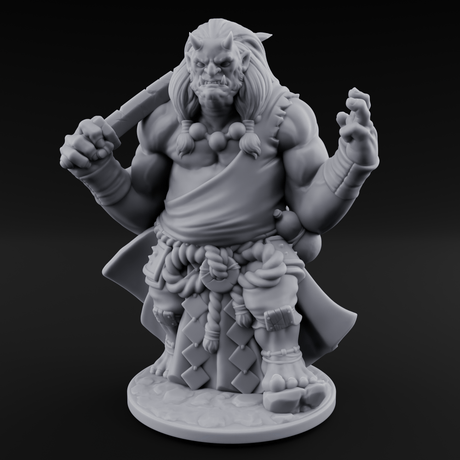 Grabby Handed Oni Samurai Miniature for Dungeons and Dragons, Pathfinder or other TTRPGs
