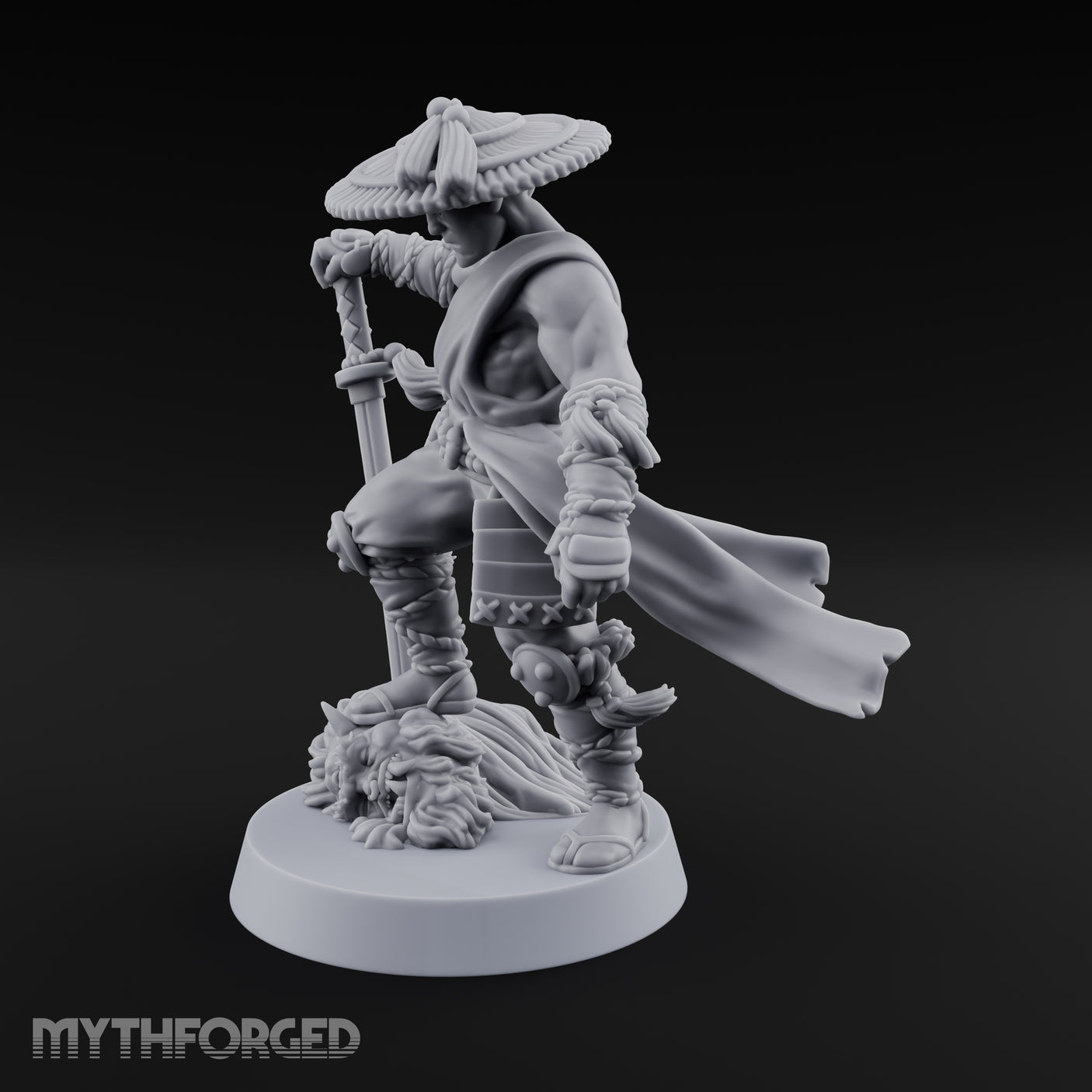 Oni Head Trophy Samurai Slayer Miniature for Dungeons and Dragons, Pathfinder or other TTRPGs