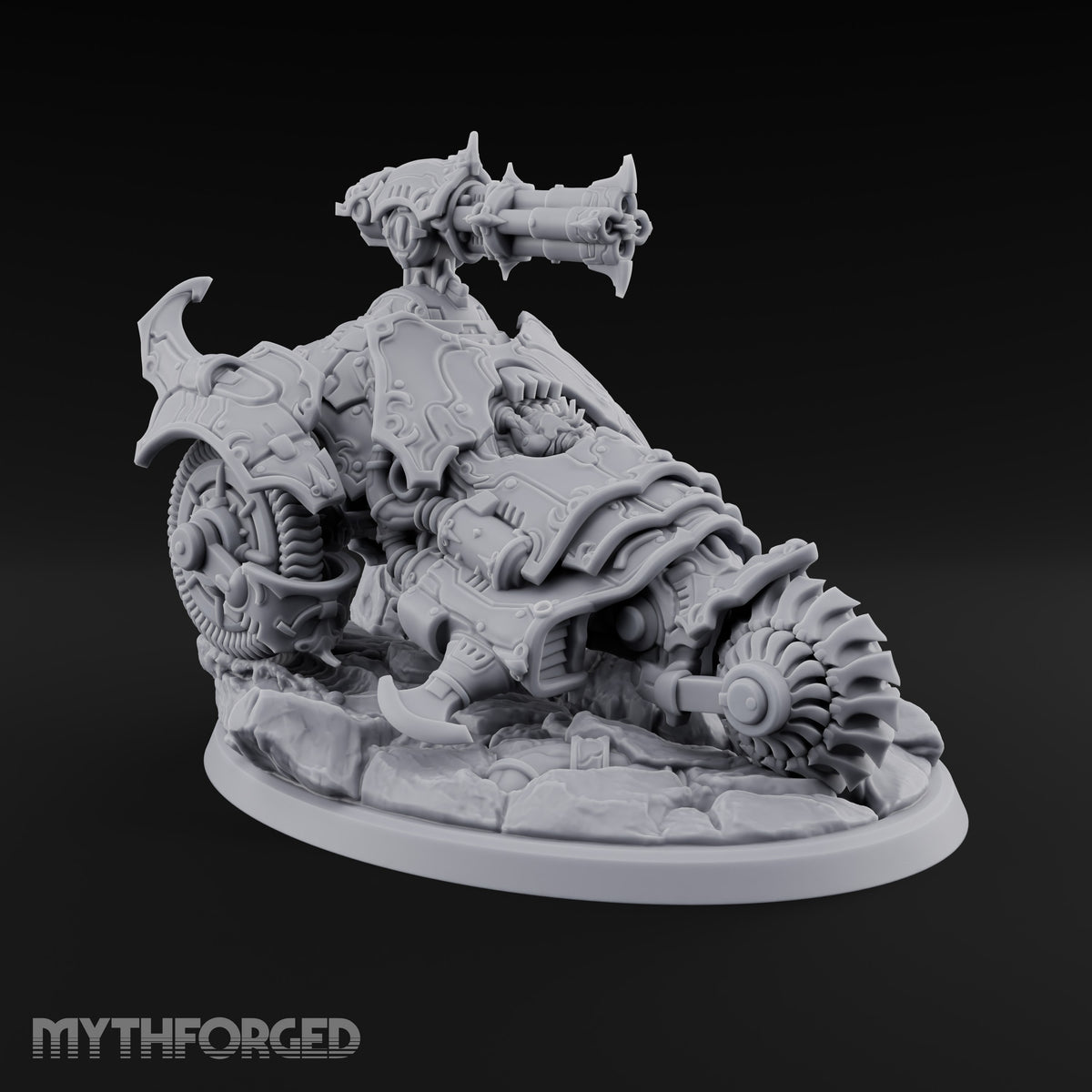 Cuts Corners, Cuts Everything Warforged Wheeled Interceptor — Rotating Gun