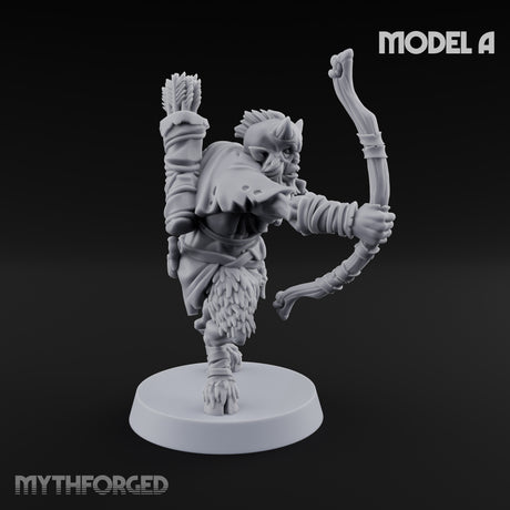 Nocking And Loosing Satyr Archer A Miniature for Dungeons and Dragons, Pathfinder or other TTRPGs
