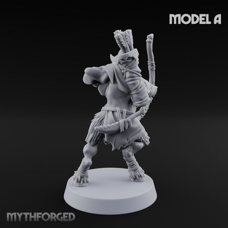 Nocking And Loosing Satyr Archer A Miniature for Dungeons and Dragons, Pathfinder or other TTRPGs