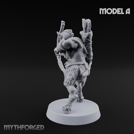 Nocking And Loosing Satyr Archer A Miniature for Dungeons and Dragons, Pathfinder or other TTRPGs