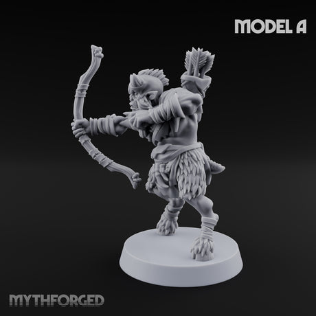 Nocking And Loosing Satyr Archer A Miniature for Dungeons and Dragons, Pathfinder or other TTRPGs