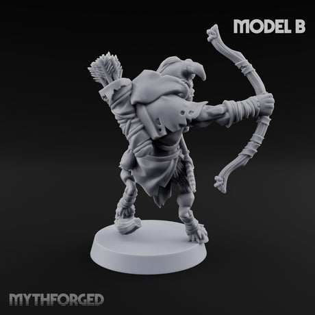 Nocking And Loosing Satyr Archer B Miniature for Dungeons and Dragons, Pathfinder or other TTRPGs