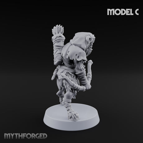 Nocking And Loosing Satyr Archer C Miniature for Dungeons and Dragons, Pathfinder or other TTRPGs