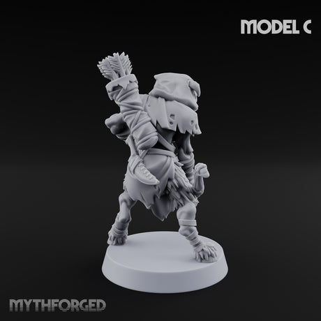 Nocking And Loosing Satyr Archer C Miniature for Dungeons and Dragons, Pathfinder or other TTRPGs