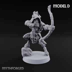 Nocking And Loosing Satyr Archer D Miniature for Dungeons and Dragons, Pathfinder or other TTRPGs