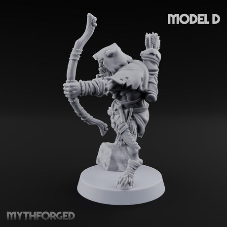 Nocking And Loosing Satyr Archer D Miniature for Dungeons and Dragons, Pathfinder or other TTRPGs