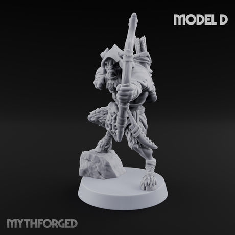 Nocking And Loosing Satyr Archer D Miniature for Dungeons and Dragons, Pathfinder or other TTRPGs