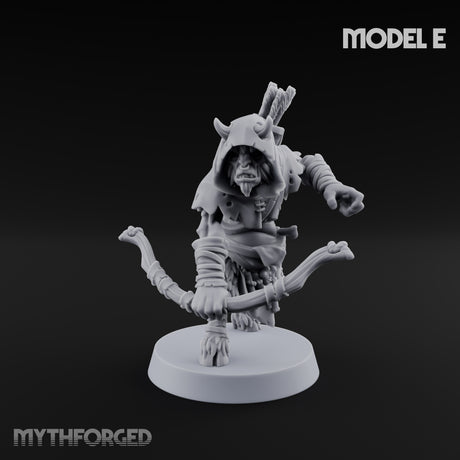 Nocking And Loosing Satyr Archer E Miniature for Dungeons and Dragons, Pathfinder or other TTRPGs