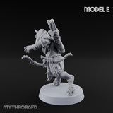 Nocking And Loosing Satyr Archer E Miniature for Dungeons and Dragons, Pathfinder or other TTRPGs