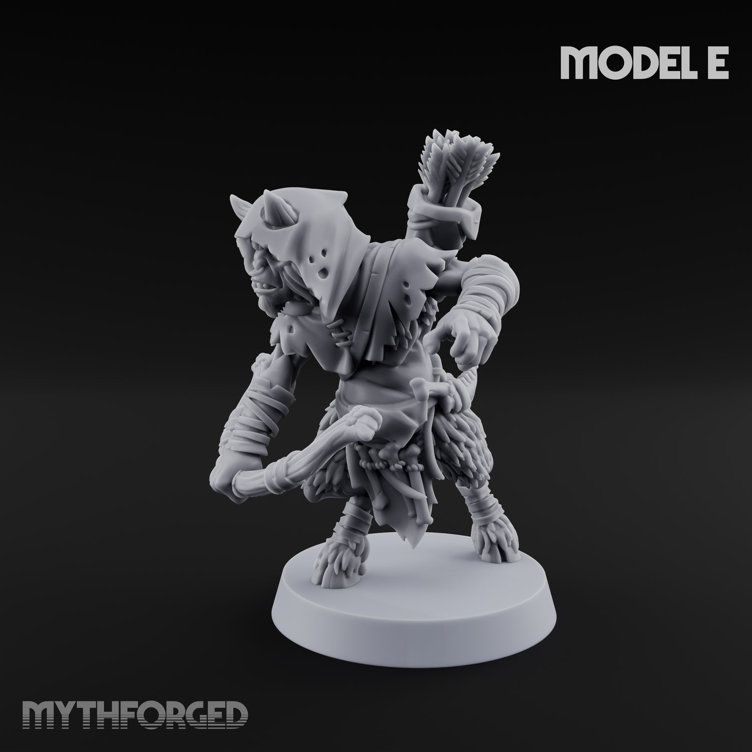 Nocking And Loosing Satyr Archer E Miniature for Dungeons and Dragons, Pathfinder or other TTRPGs