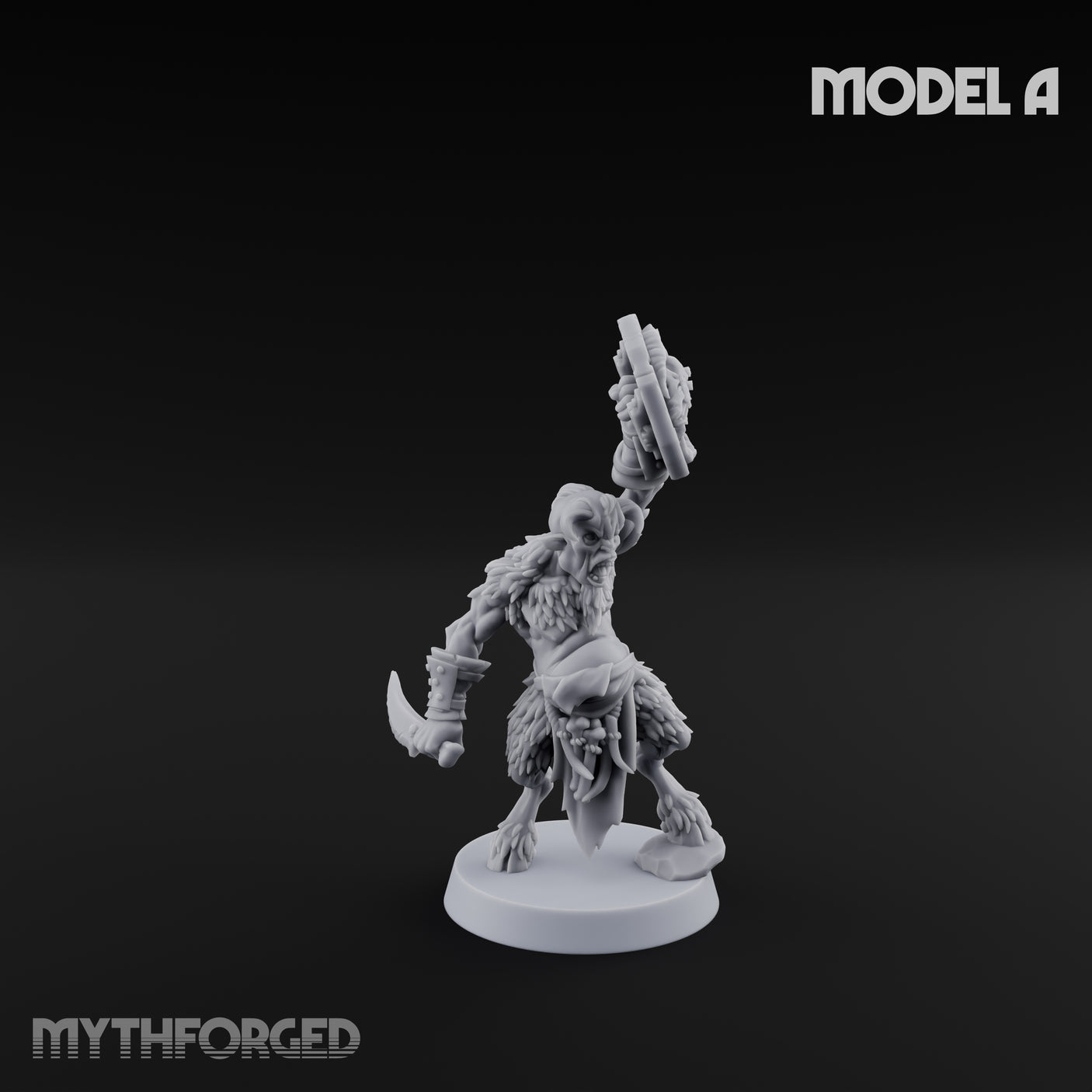 Horn Blowing Rally Satyr Warband Miniature for Dungeons and Dragons, Pathfinder or other TTRPGs