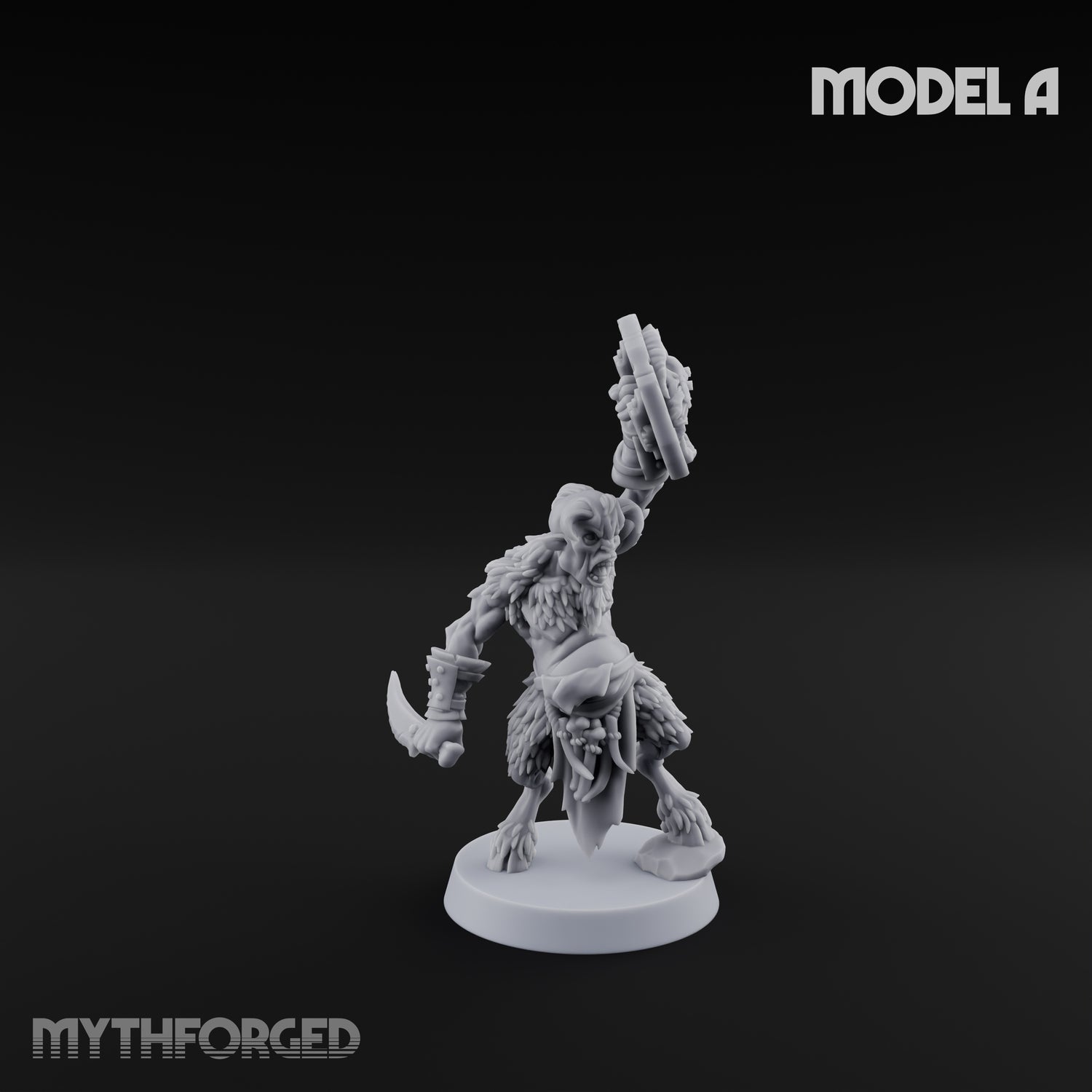 Horn Blowing Rally Satyr Warband A Miniature for Dungeons and Dragons, Pathfinder or other TTRPGs