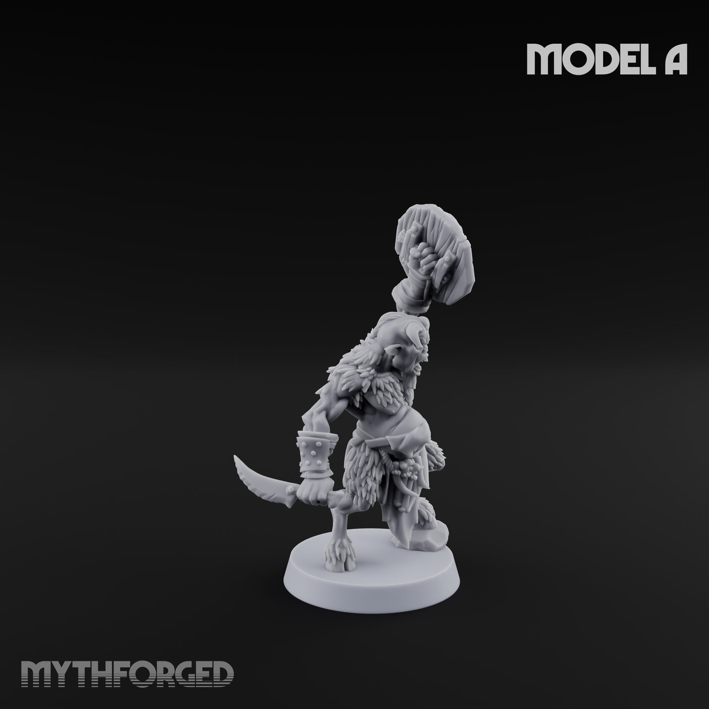 Horn Blowing Rally Satyr Warband Miniature for Dungeons and Dragons, Pathfinder or other TTRPGs