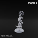 Horn Blowing Rally Satyr Warband A Miniature for Dungeons and Dragons, Pathfinder or other TTRPGs