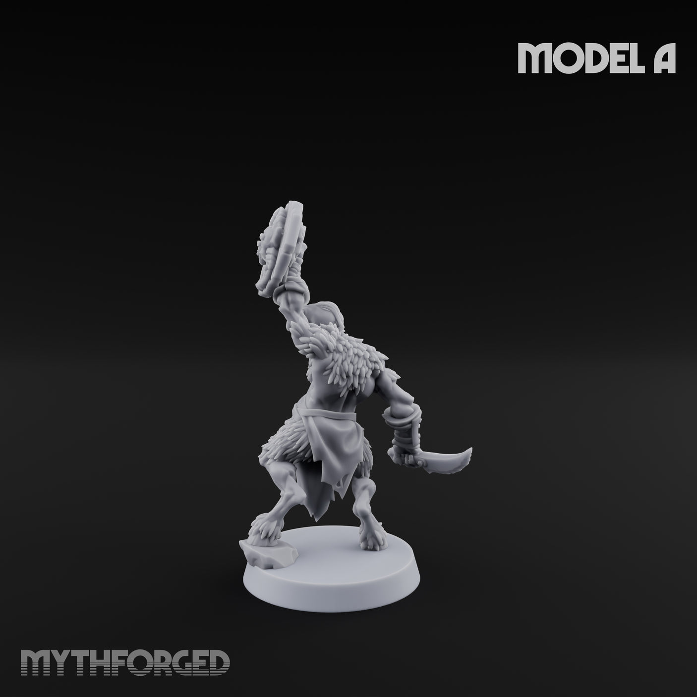 Horn Blowing Rally Satyr Warband A Miniature for Dungeons and Dragons, Pathfinder or other TTRPGs