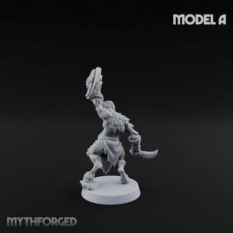 Horn Blowing Rally Satyr Warband A Miniature for Dungeons and Dragons, Pathfinder or other TTRPGs