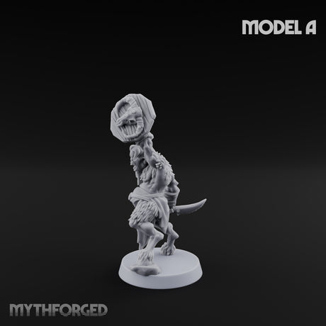 Horn Blowing Rally Satyr Warband A Miniature for Dungeons and Dragons, Pathfinder or other TTRPGs