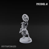 Horn Blowing Rally Satyr Warband A Miniature for Dungeons and Dragons, Pathfinder or other TTRPGs