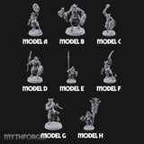 Horn Blowing Rally Satyr Warband Miniature for Dungeons and Dragons, Pathfinder or other TTRPGs