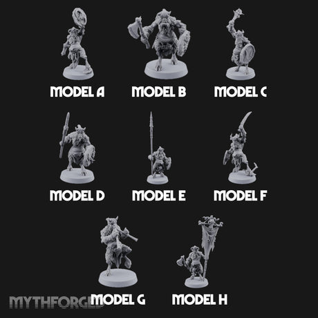 Horn Blowing Rally Satyr Warband Miniature for Dungeons and Dragons, Pathfinder or other TTRPGs