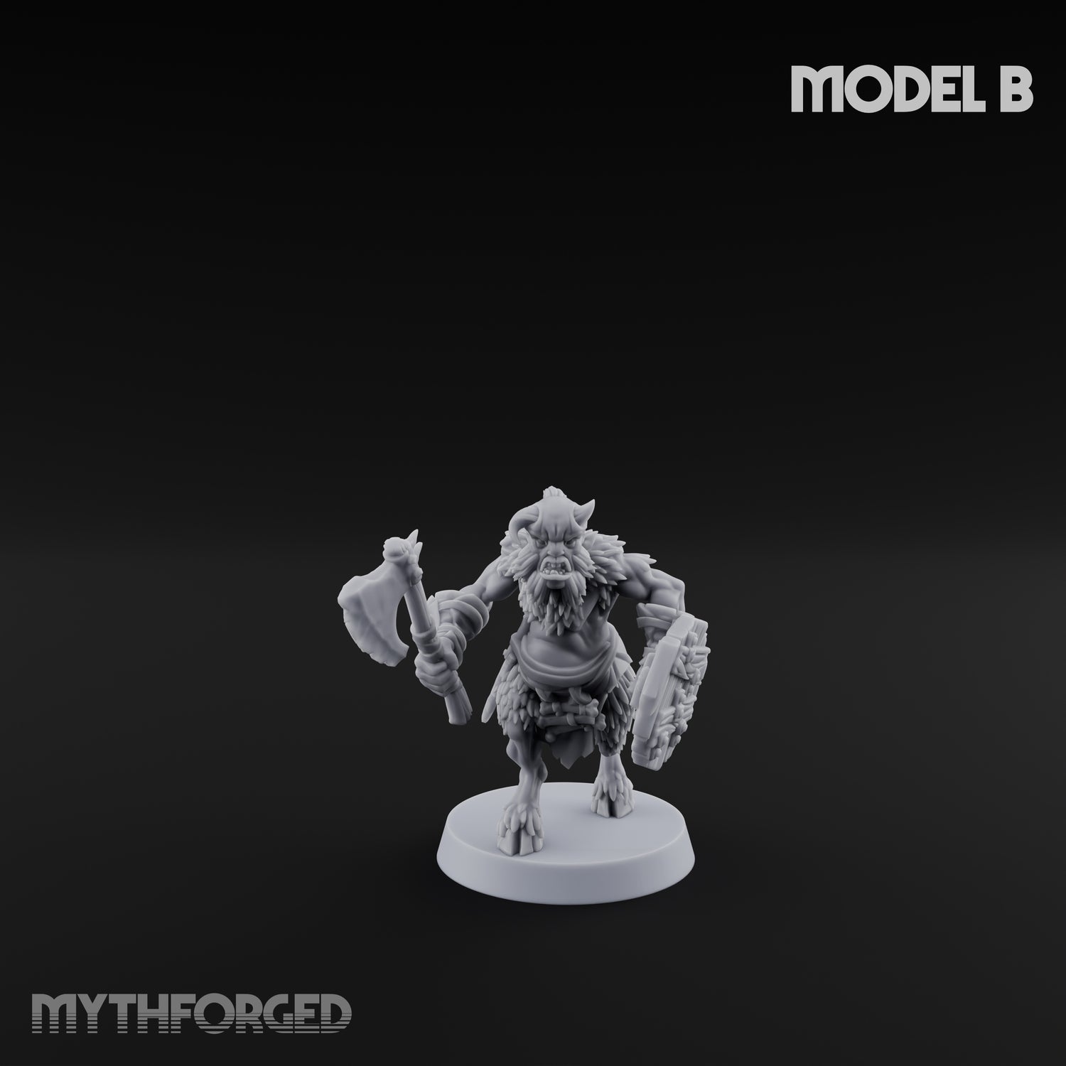 Horn Blowing Rally Satyr Warband B Miniature for Dungeons and Dragons, Pathfinder or other TTRPGs