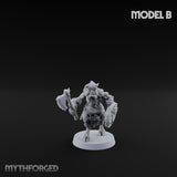 Horn Blowing Rally Satyr Warband B Miniature for Dungeons and Dragons, Pathfinder or other TTRPGs