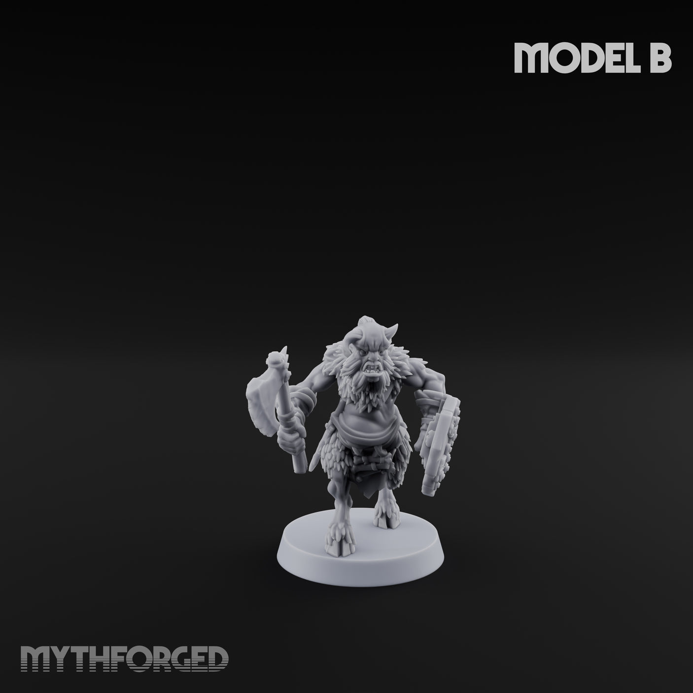 Horn Blowing Rally Satyr Warband B Miniature for Dungeons and Dragons, Pathfinder or other TTRPGs