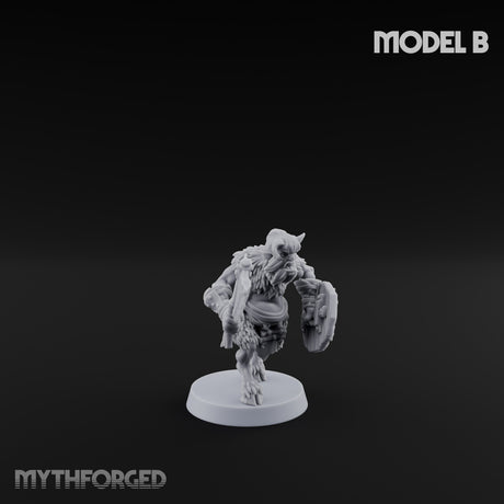 Horn Blowing Rally Satyr Warband B Miniature for Dungeons and Dragons, Pathfinder or other TTRPGs