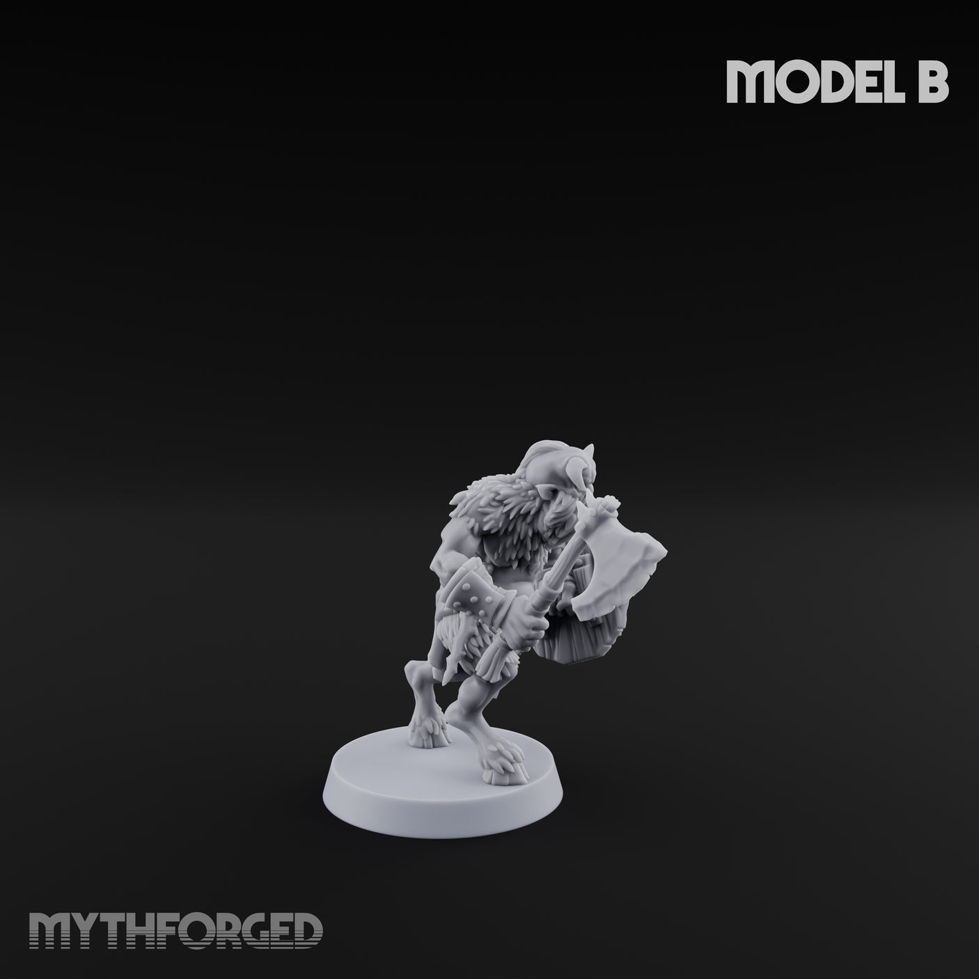 Horn Blowing Rally Satyr Warband Miniature for Dungeons and Dragons, Pathfinder or other TTRPGs