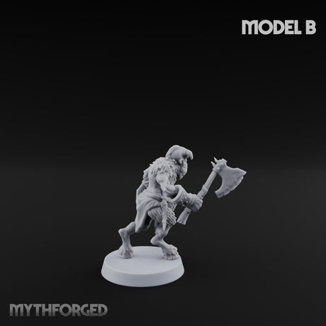 Horn Blowing Rally Satyr Warband B Miniature for Dungeons and Dragons, Pathfinder or other TTRPGs