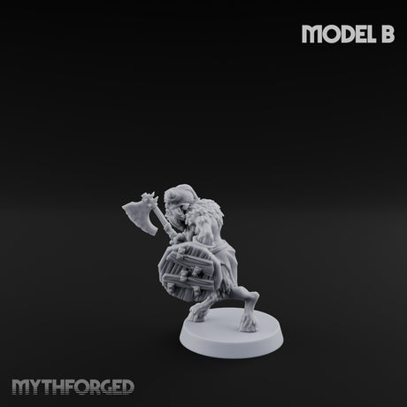 Horn Blowing Rally Satyr Warband B Miniature for Dungeons and Dragons, Pathfinder or other TTRPGs