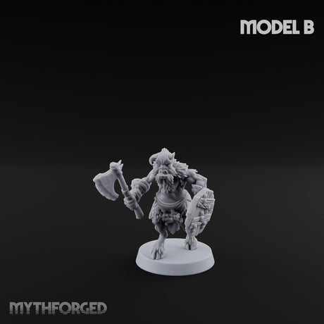 Horn Blowing Rally Satyr Warband B Miniature for Dungeons and Dragons, Pathfinder or other TTRPGs
