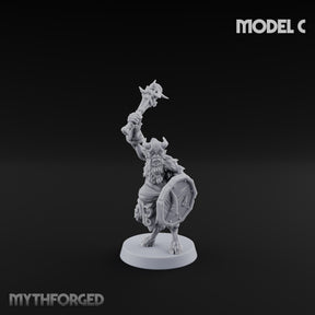 Horn Blowing Rally Satyr Warband C Miniature for Dungeons and Dragons, Pathfinder or other TTRPGs