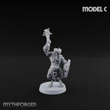 Horn Blowing Rally Satyr Warband Miniature for Dungeons and Dragons, Pathfinder or other TTRPGs