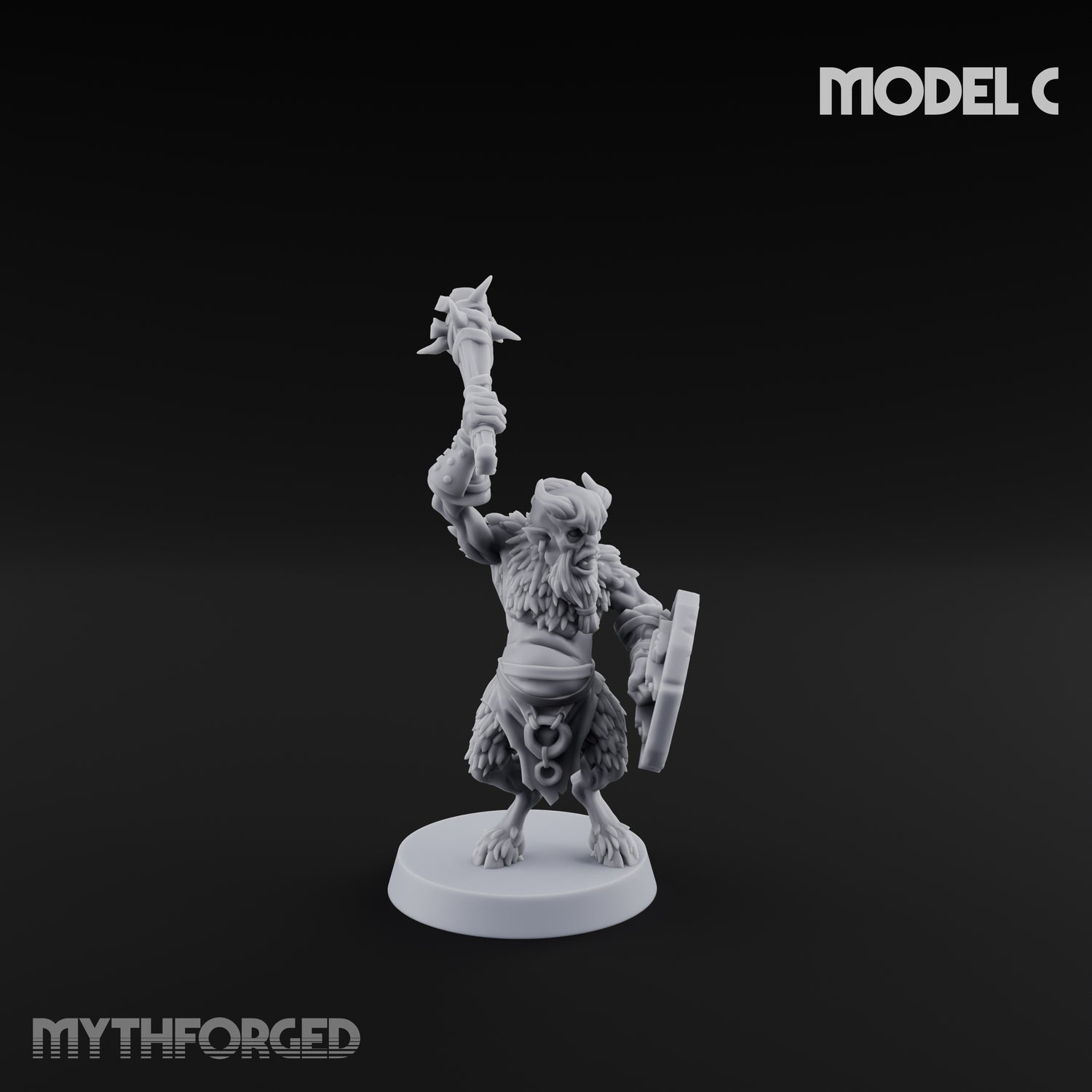 Horn Blowing Rally Satyr Warband C Miniature for Dungeons and Dragons, Pathfinder or other TTRPGs
