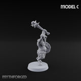 Horn Blowing Rally Satyr Warband C Miniature for Dungeons and Dragons, Pathfinder or other TTRPGs