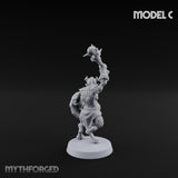 Horn Blowing Rally Satyr Warband C Miniature for Dungeons and Dragons, Pathfinder or other TTRPGs