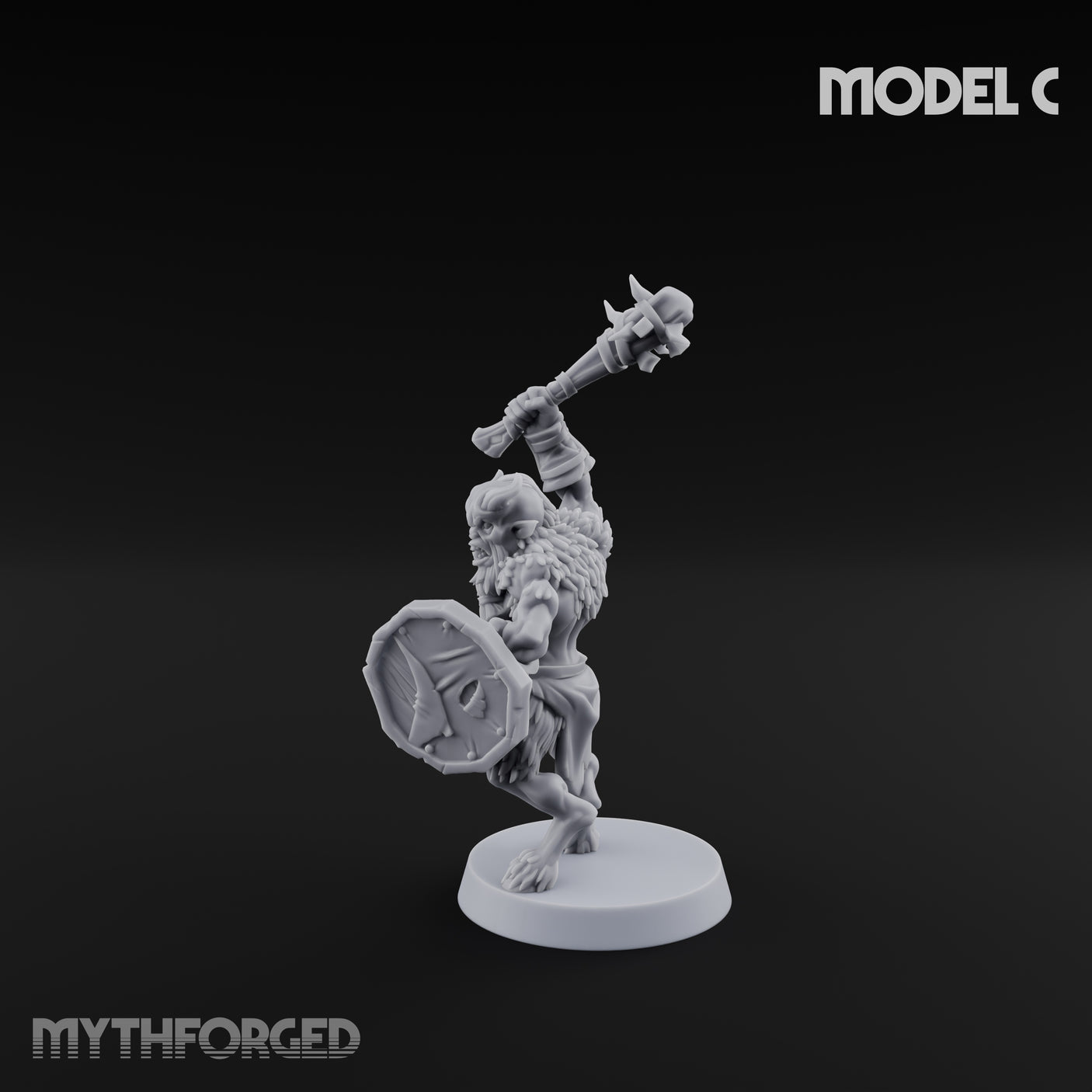 Horn Blowing Rally Satyr Warband C Miniature for Dungeons and Dragons, Pathfinder or other TTRPGs