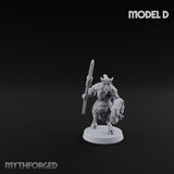 Horn Blowing Rally Satyr Warband Miniature for Dungeons and Dragons, Pathfinder or other TTRPGs